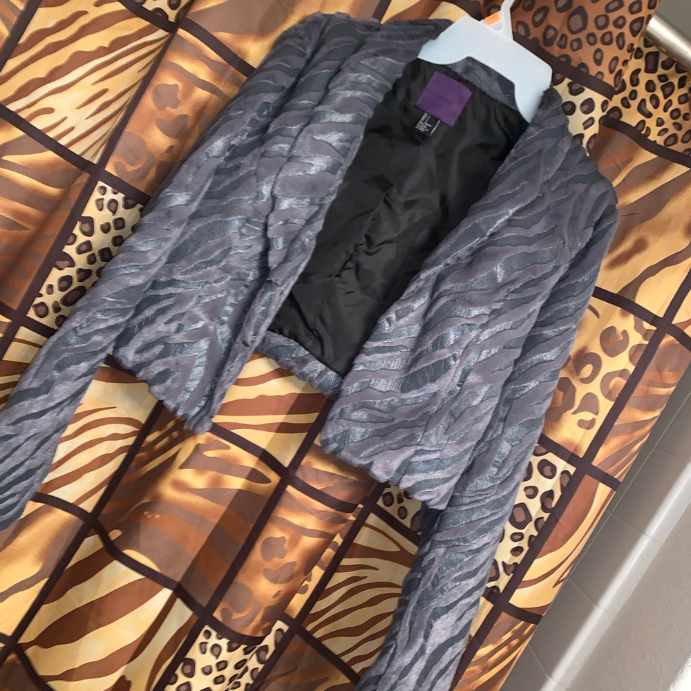 Zebra Print /Suede-like jacket